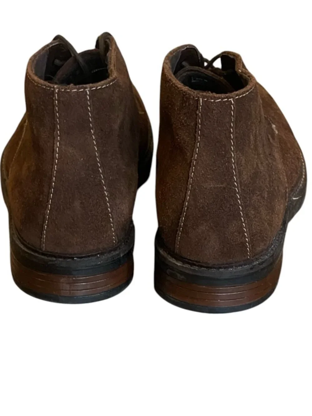 CLARKS COLLECTION Mens Brown Round‎ Toe Lace-Up Leather Chukka Boots 11-1/2 #80Q